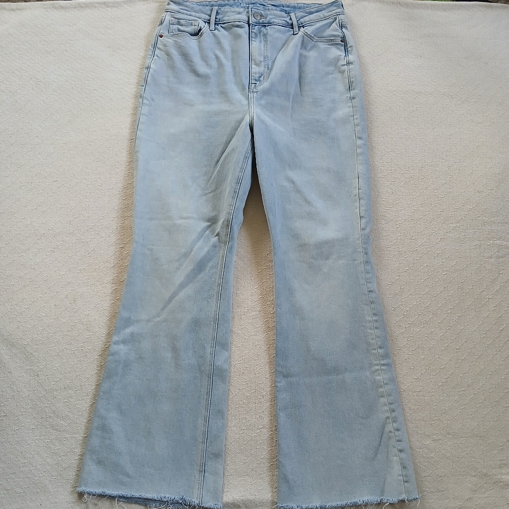 old navy ♡ flare higher high rise jeans 14 y2k boho chic coastal grandma western